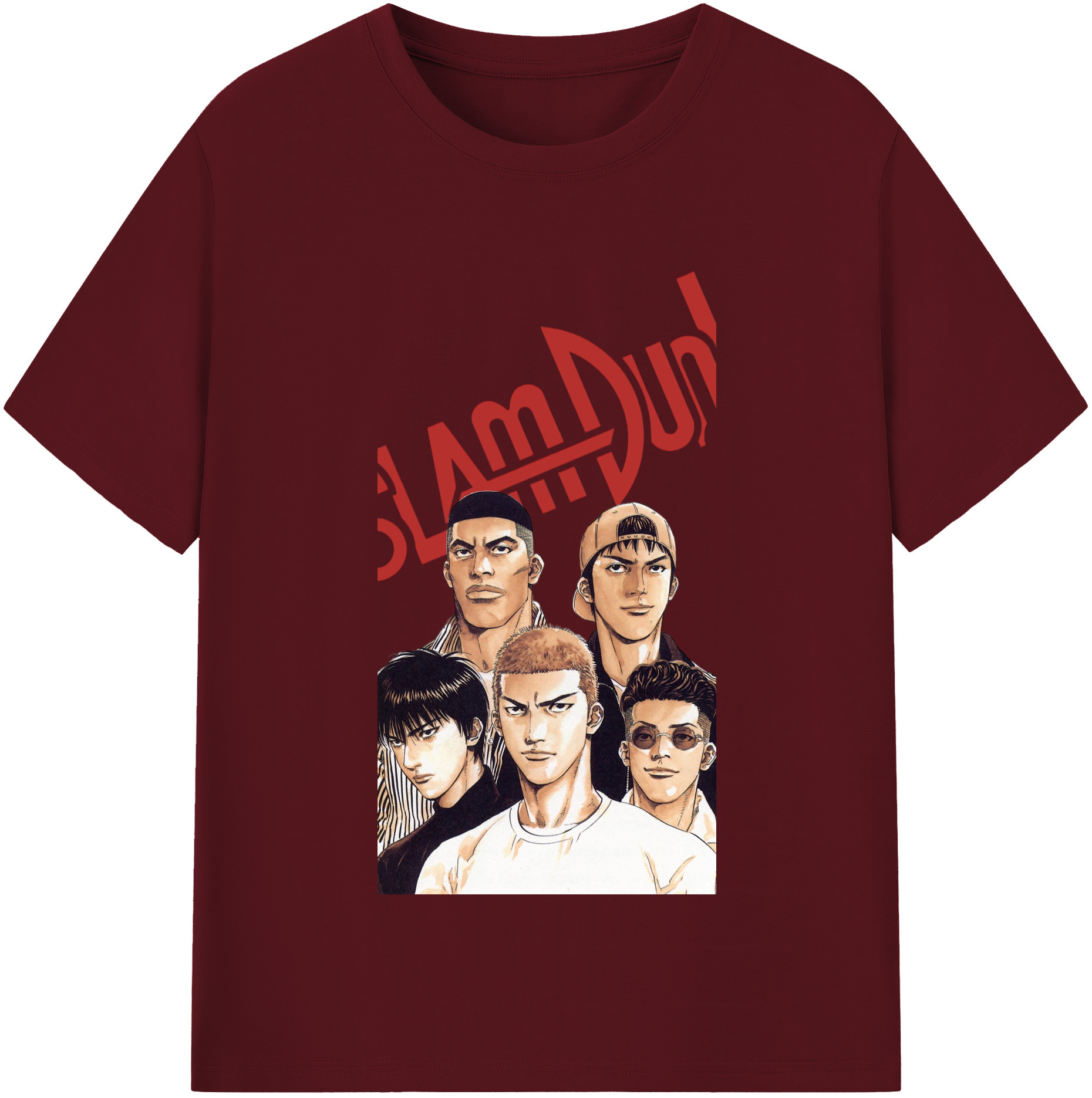 SLAM DUNK／スラムダンク 綿100％半袖Tシャツ（フロントプリント）